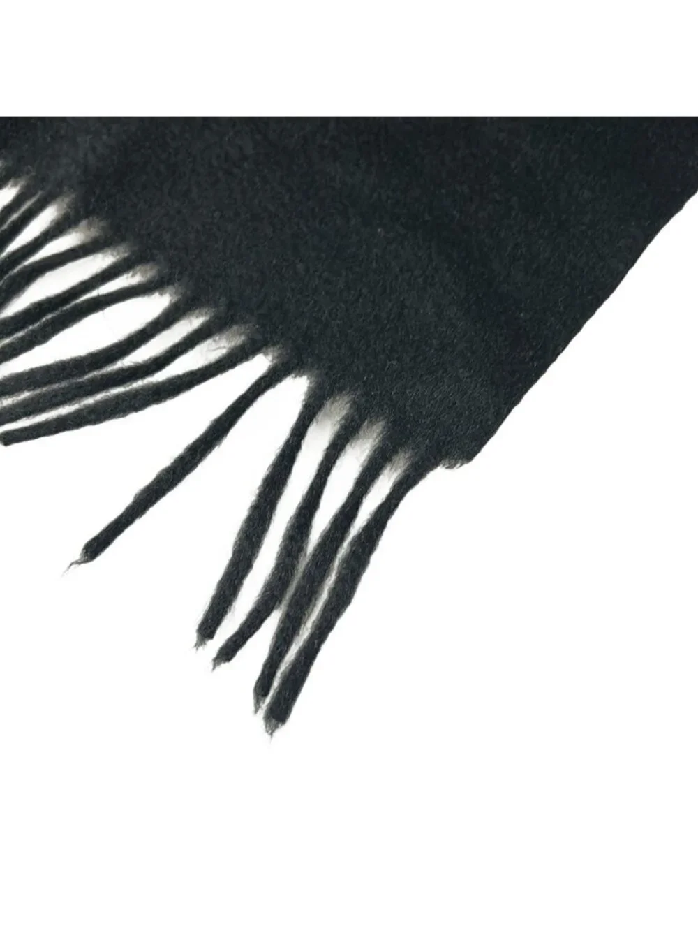 Fendi Shawl Black Dark Brown Cashmere Fur Scarf